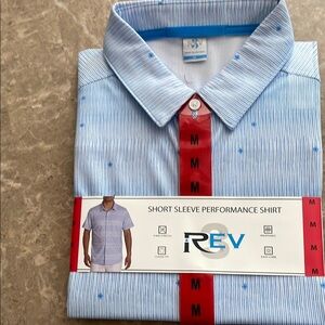 Blue Casual Button Down Shirt with Classic Collar